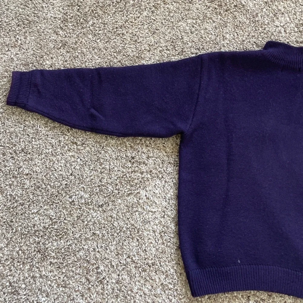 Vintage Patagonia Mens Small Purple 100% Wool Quarter Zip Pullover Sweater